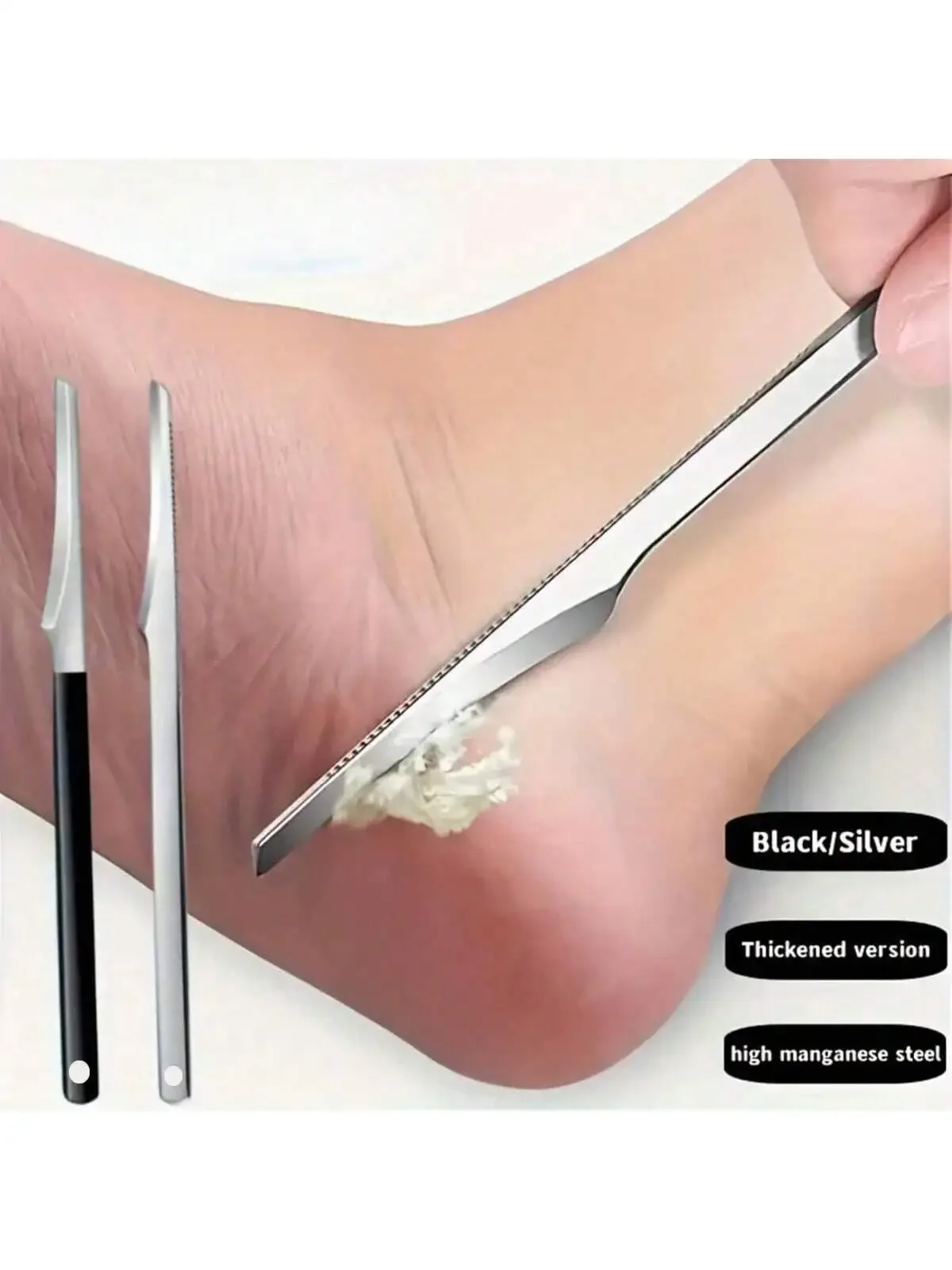 Tijeras para quitar cutículas, herramientas para el cuidado de los pies, Kit de uñas de acero inoxidable, juego de cuchillos de pedicura profesional, 2 piezas