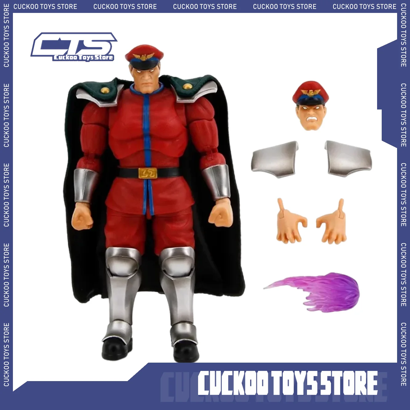 6 Inch Street Fighter Figures The Final Challengers M.Bison Action Figure Red Blue Collection Statue Model Birthday Toy Gifts