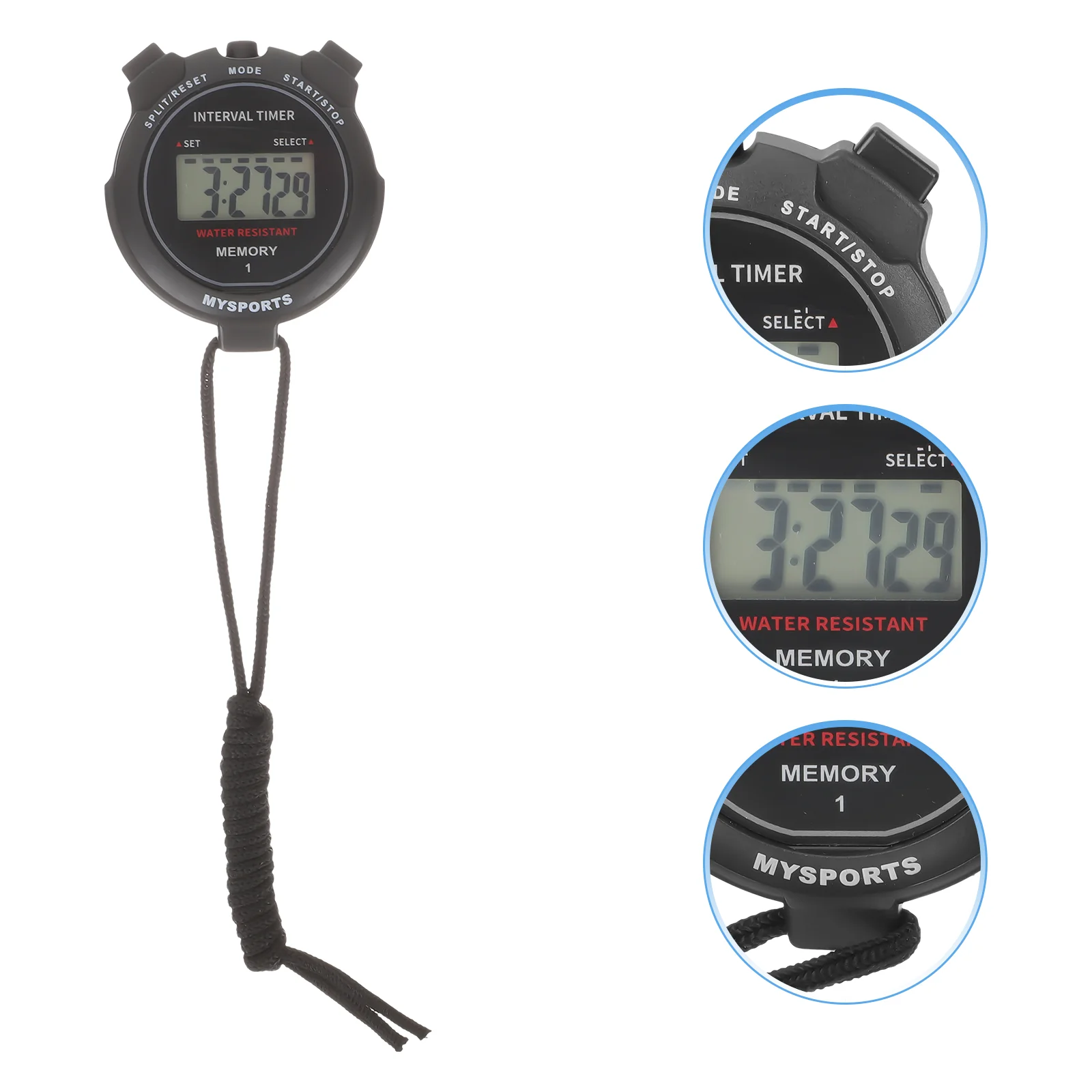 Stopwatch Waterproof Chronograph Digital Timer for Referees Liquid Crystal Miss Kid