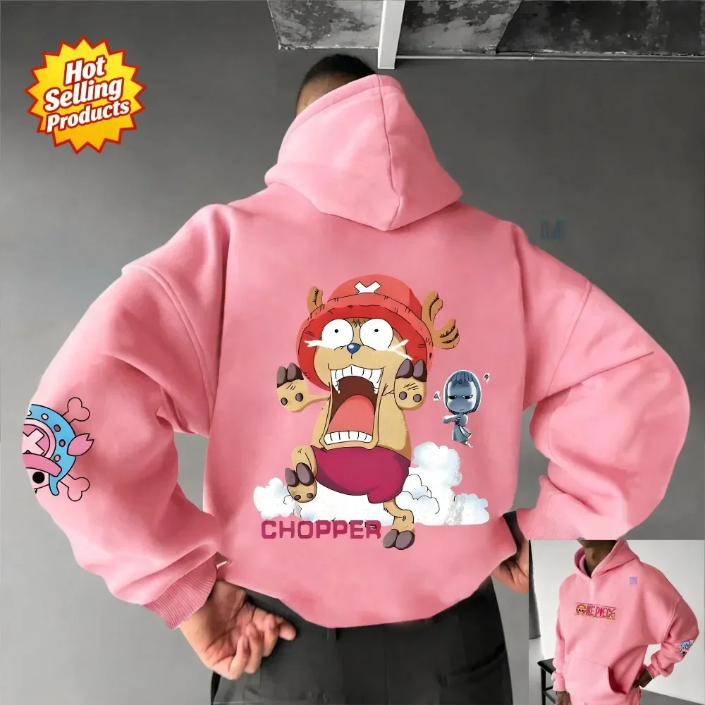 Felpa con cappuccio One Piece Tony Tony Chopper Nuova felpa Uomo Donna Cotone Oversize Loose Fit Comfort Streetwear Unisex Autunno Inverno
