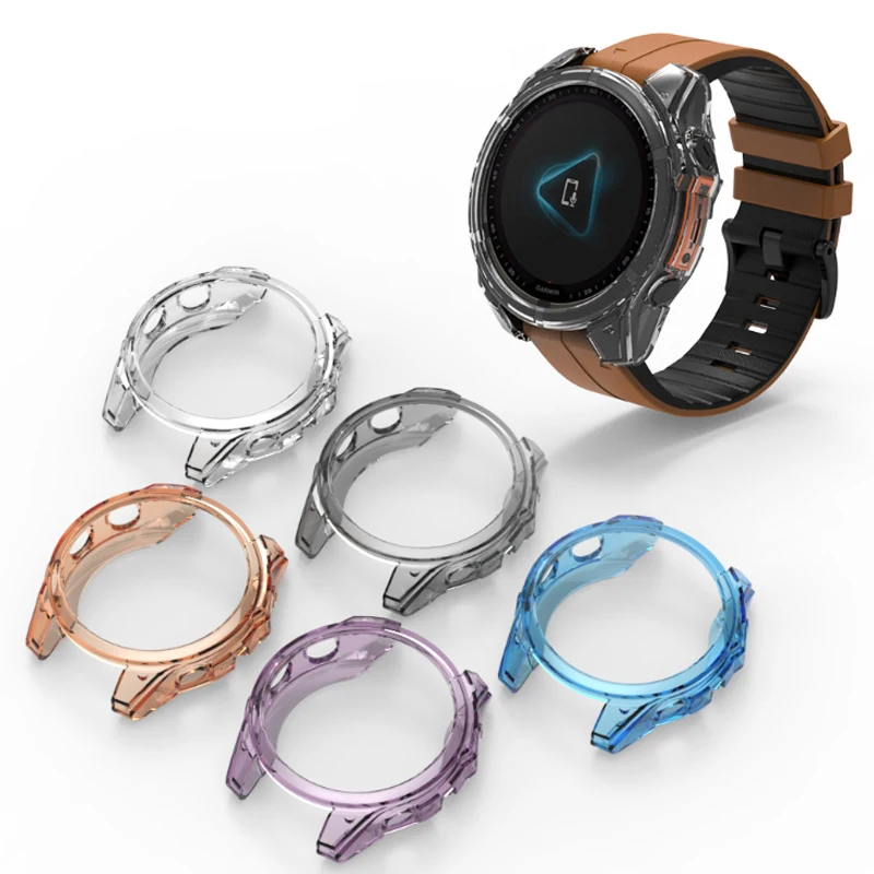 Smartwatch TPU Soft Shell Edge Protector Case Frame For Garmin Fenix 8 43mm 47mm 51mm Protective Bumper Cover Fenix8 Accessories