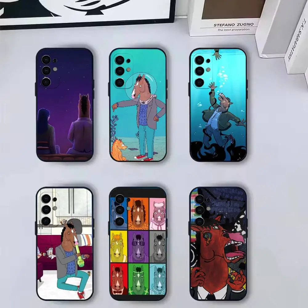 Classic Melancholic Animation  B-Bo-J-Jack-K  Phone Case For Samsung S 25,24,23,22,30,21,10,9,Ultra,Plus,Lite,FE,4,5 G Soft Blac