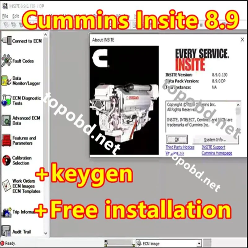 2024 Latest Cummins Insite 8.9 PRO with Keygen Engine Diagnostic Software Fault Code Adjustment Editing Disassembly ECM