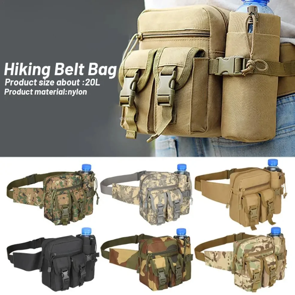 

New Tactical Waist Bag Waterproof Nylon Men Fanny Pack Hiking Outdoor Camping Shoulder Bum Belt Sport Chest Bags 2025