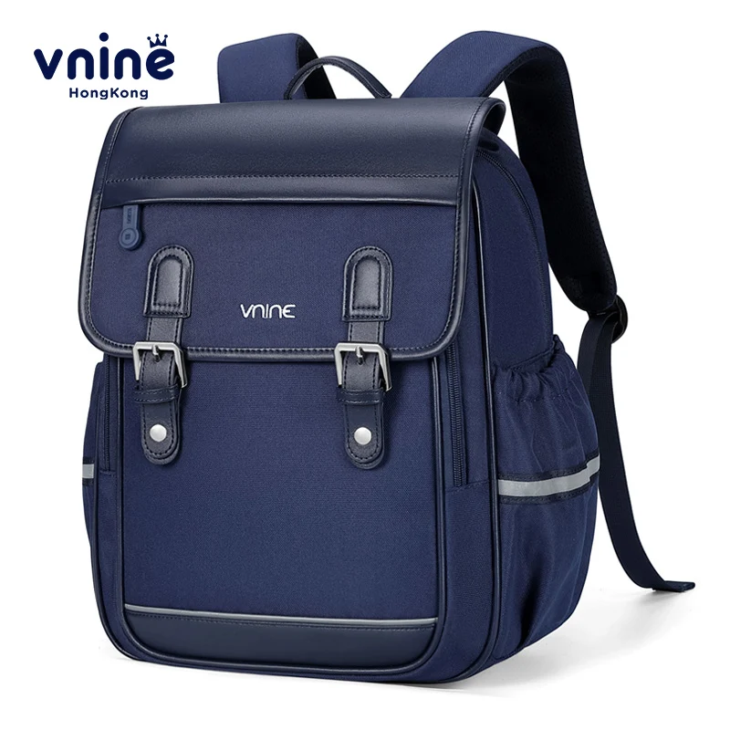 V.NINE Schoolbag Boys Blue School Backpack Girls Children School Bags for Kids Primary Elementary Student Back to School Grade 3