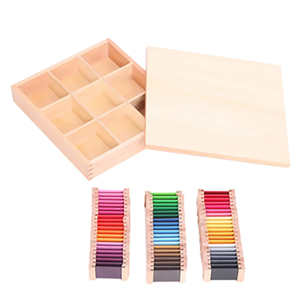 

Sensorial Material Learning Color Tablet Box 1/2/3 Wood Preschool Training Kids Toy Birthday Gift C