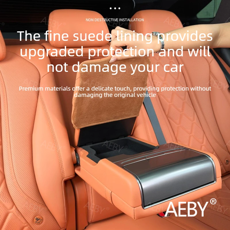 

For BYD Sealion 7 2024 Rear Armrest Cover,Non-Slip Cushion Cover,Rear console armrest pad,Anti-Scratch Car Interior Mat