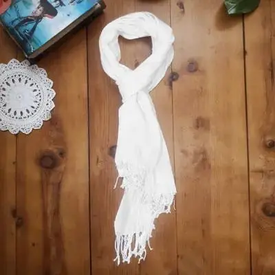 

1pc Pure Cotton Scarf Smooth Grain Diy Graffiti Drawing Craft Accessory Handmade Gift For Art Project Durable Unisex Scarf