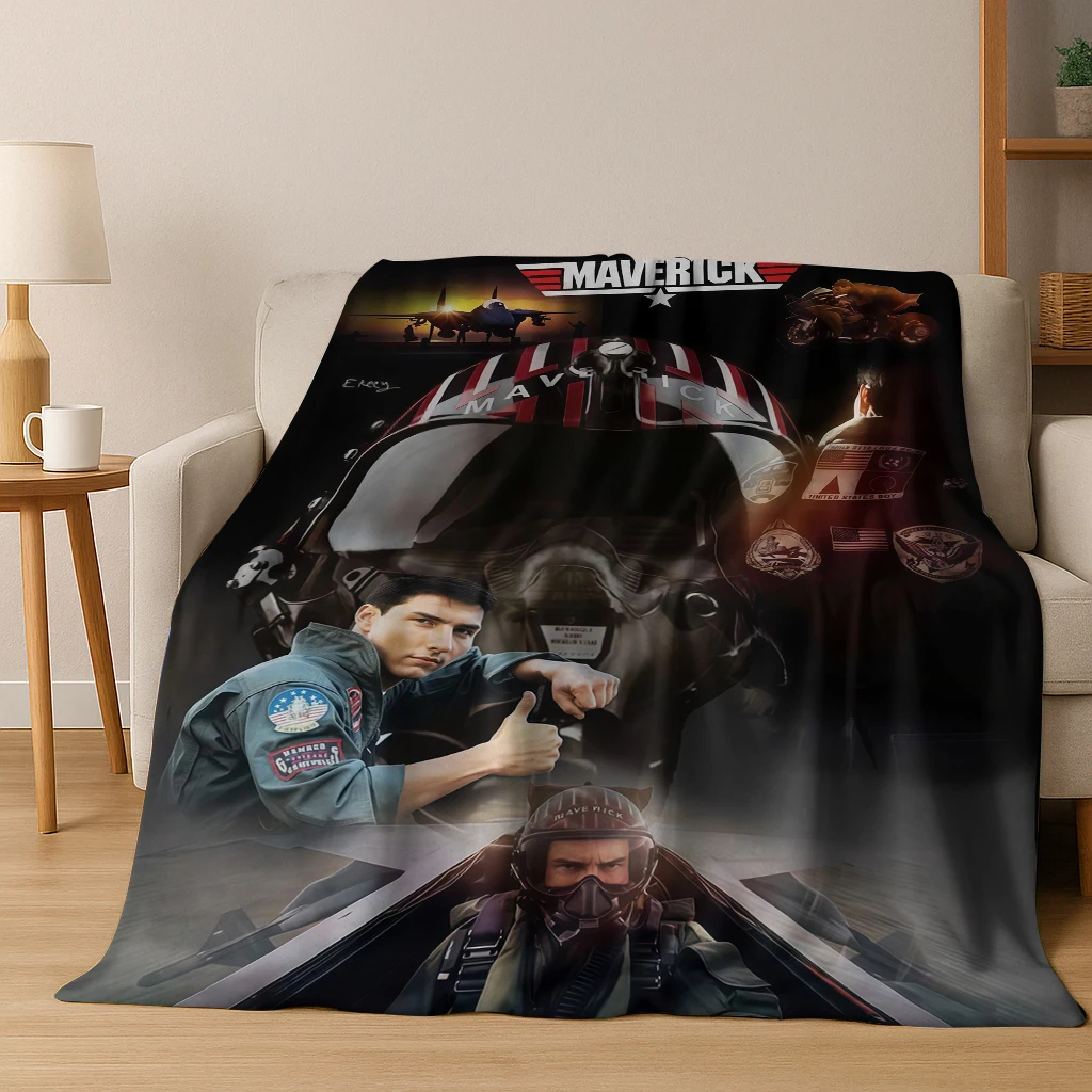 

2026 Top Gun Tom Cruise Fighter Sign Art Flannel Blanket,Cozy Soft Throw Blanket for Home Bedroom Bed Sofa Picnic Office Cover
