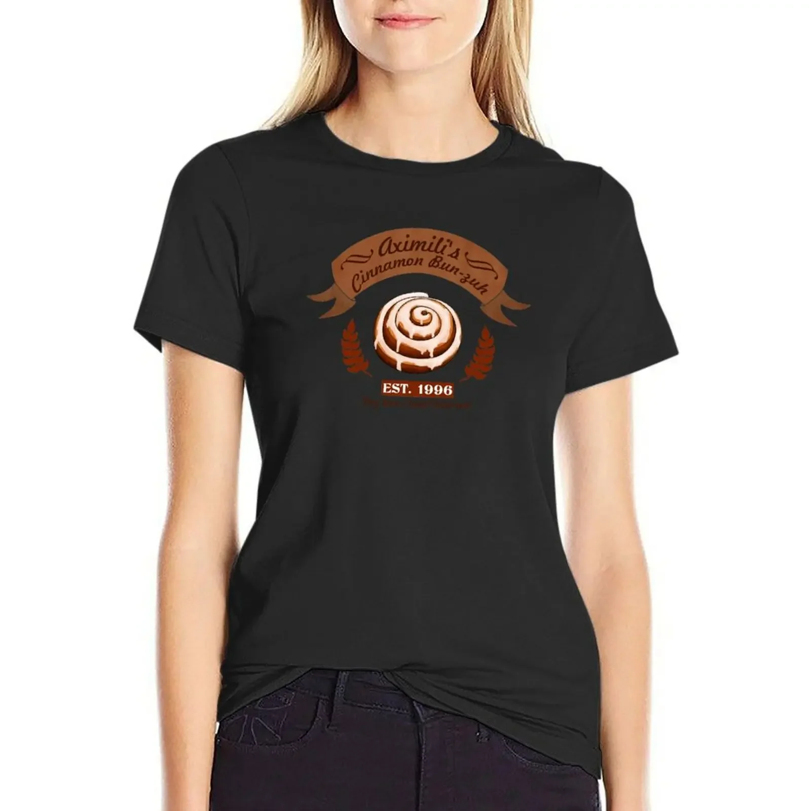 

Ax's Cinnamon Rolls T-Shirt Female clothing blacks animal print shirt for girls Women's summer blouses 2025