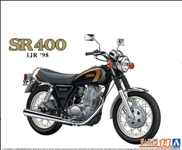 Aoshima 06498 Static Assembled Car Model Toy 1/12 Scale For Yamaha 1JR SR400 Motorcycle Car Model Kit