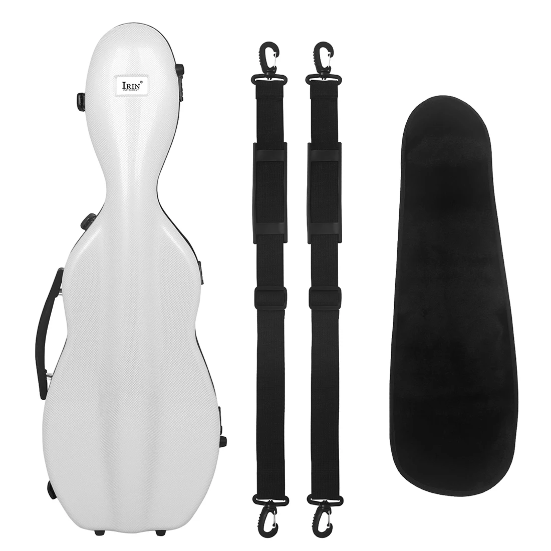 IRIN 4/4 Violin Case Carbon Fiber Violin Box Backpack Lightweight Double Shoulder Strap Bag with Hygrometer Violin Accessories