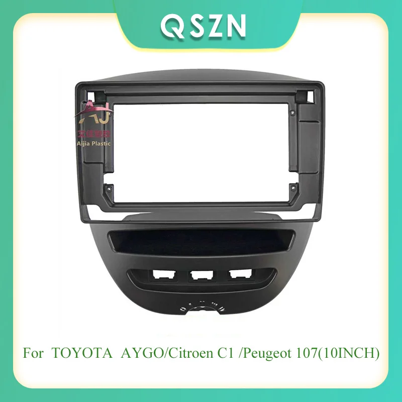 

Car Radio Frame For TOYOTA AYGO Citroen C1 Peugeot 107 Fascia Dash Kit DVD Radio Panel Stereo Cover Double 2 Din 10inch