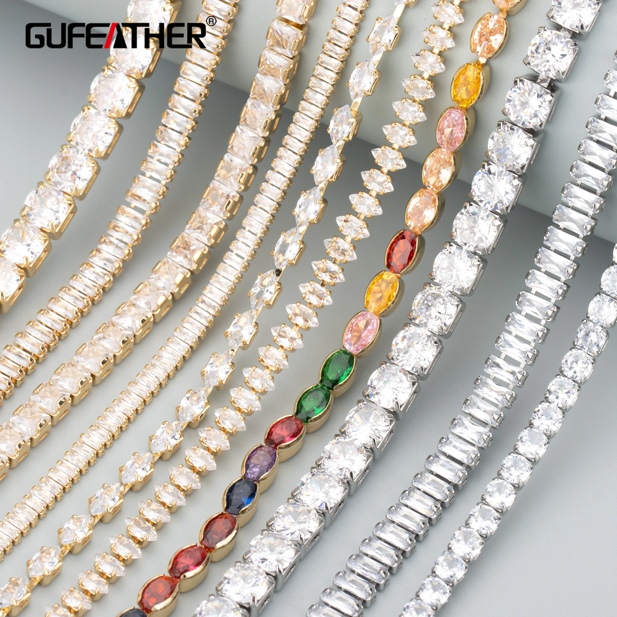 GUFEATHER MB94,fashion necklace,nickel free,18k gold rhodium plated,thick necklace diy chain,zircon,mash up necklace,one pcs/lot