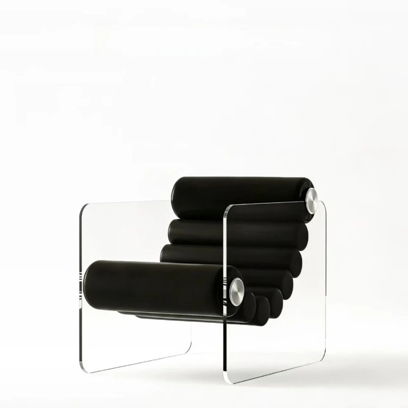 

Suspended acrylic single sofa, light luxury, high-end Italian leather living room sofa chair, designer lounge chair