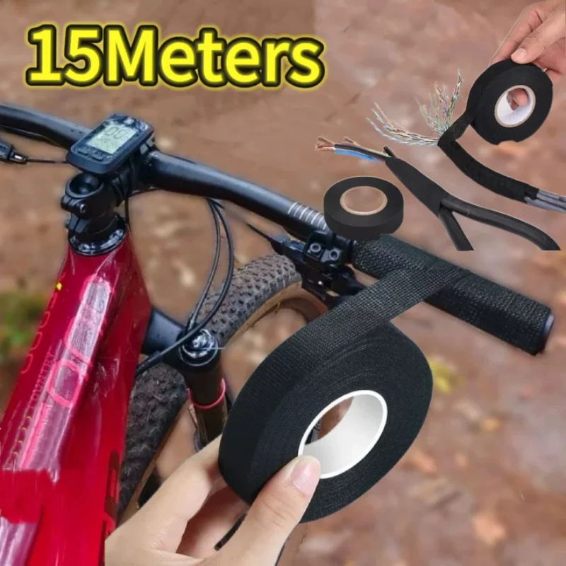 Electrical Tape Car Wiring Cloth Fabric Tape 19mm/25mm Adhesive Tapes Heat-resistant Auto Harness Cable Organizer