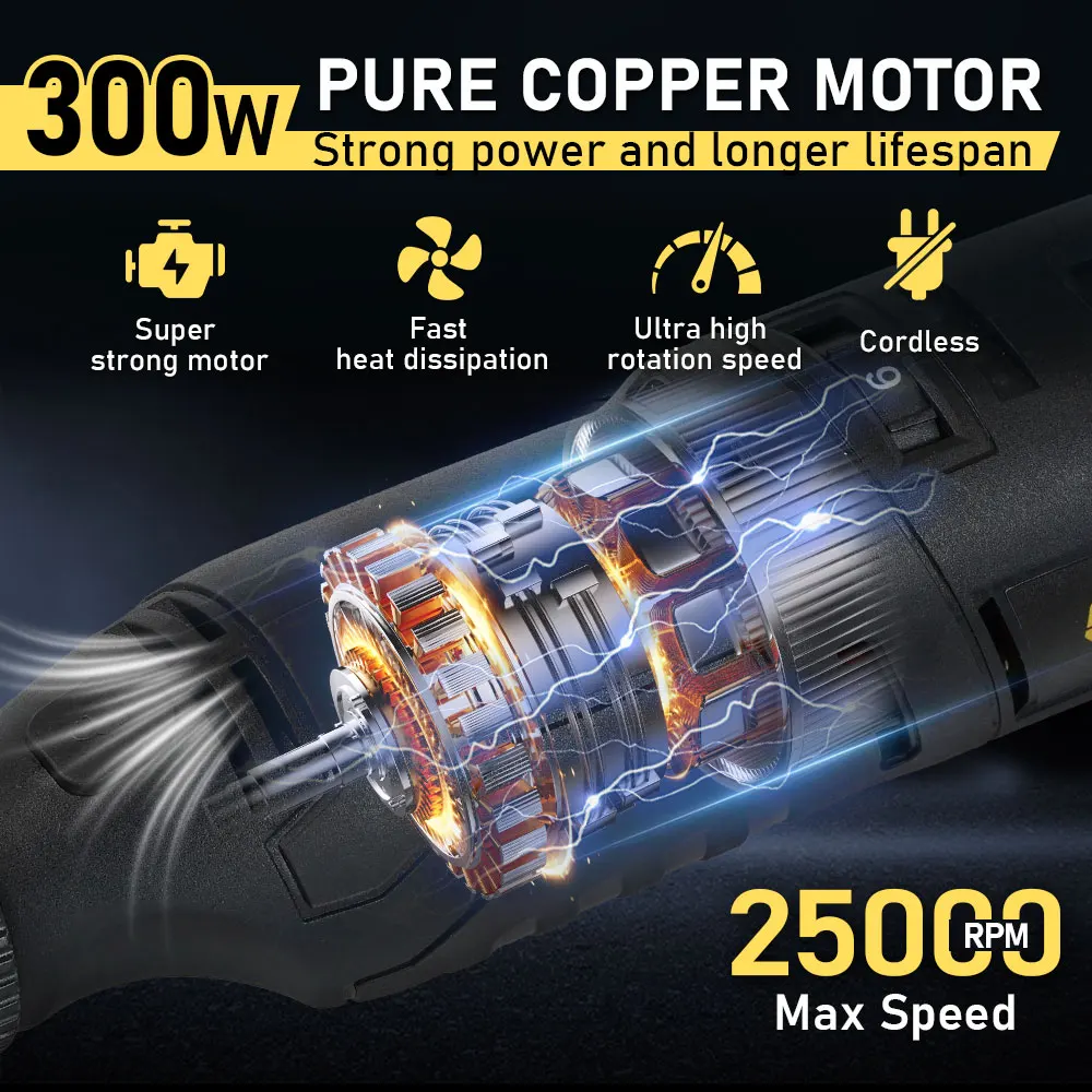 SNUOK 10.8V rettifica elettrica utensile elettrico penna per incisione per la lavorazione del legno fai da te, perforatrice per gioielli, compatibile con batteria Makita