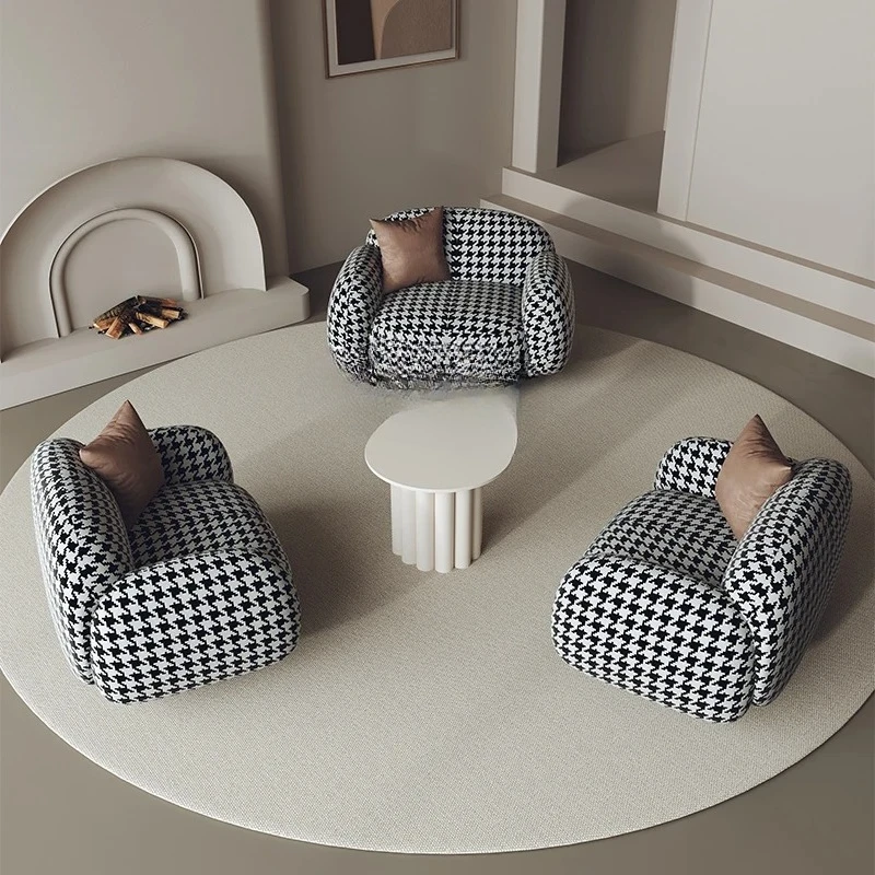 

Modern hotel reception leisure tables and chairs sofa sales office negotiation chairs beauty salon single and double sofa chairs