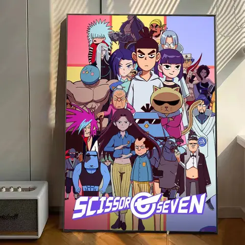 Anime Scissor Seven Whitepaper Poster Klistermärken Konst Väggmålningar Dekor Spelrum Dekor Presenter Kawaii HD Målning Katt Bilar 10 best sales sax sju - №6