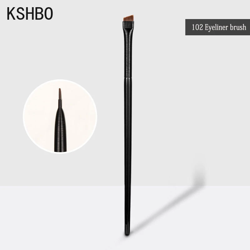 KSHBO 5Pcs/set Professional Eye Makeup Brushes Black Flat Eyeliner Brush Eyebrow Application Lip Makeup Brush Eye Makeup Tools