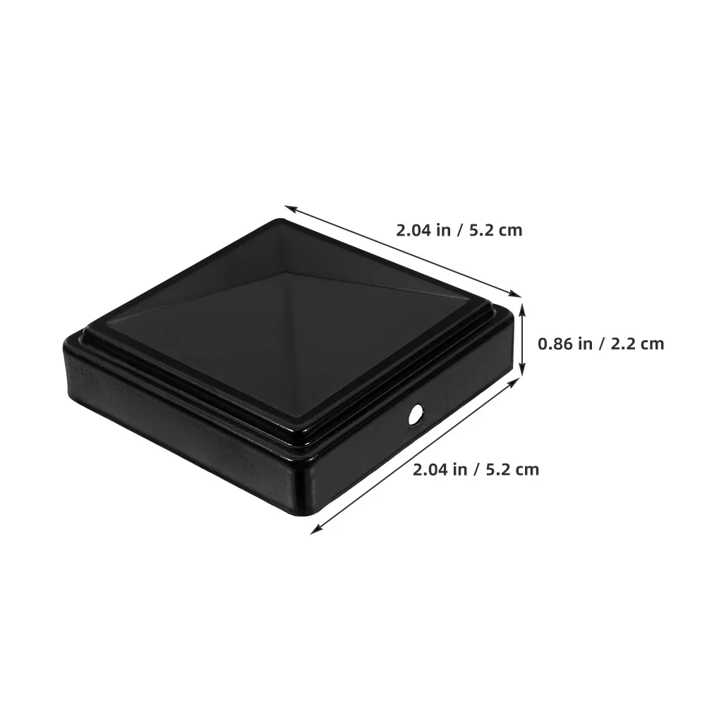 6Pcs Aluminum Square Post Caps Metal Fence Covers Pressure Fit Decorative Post Topper Protective End Cover Metal Posts