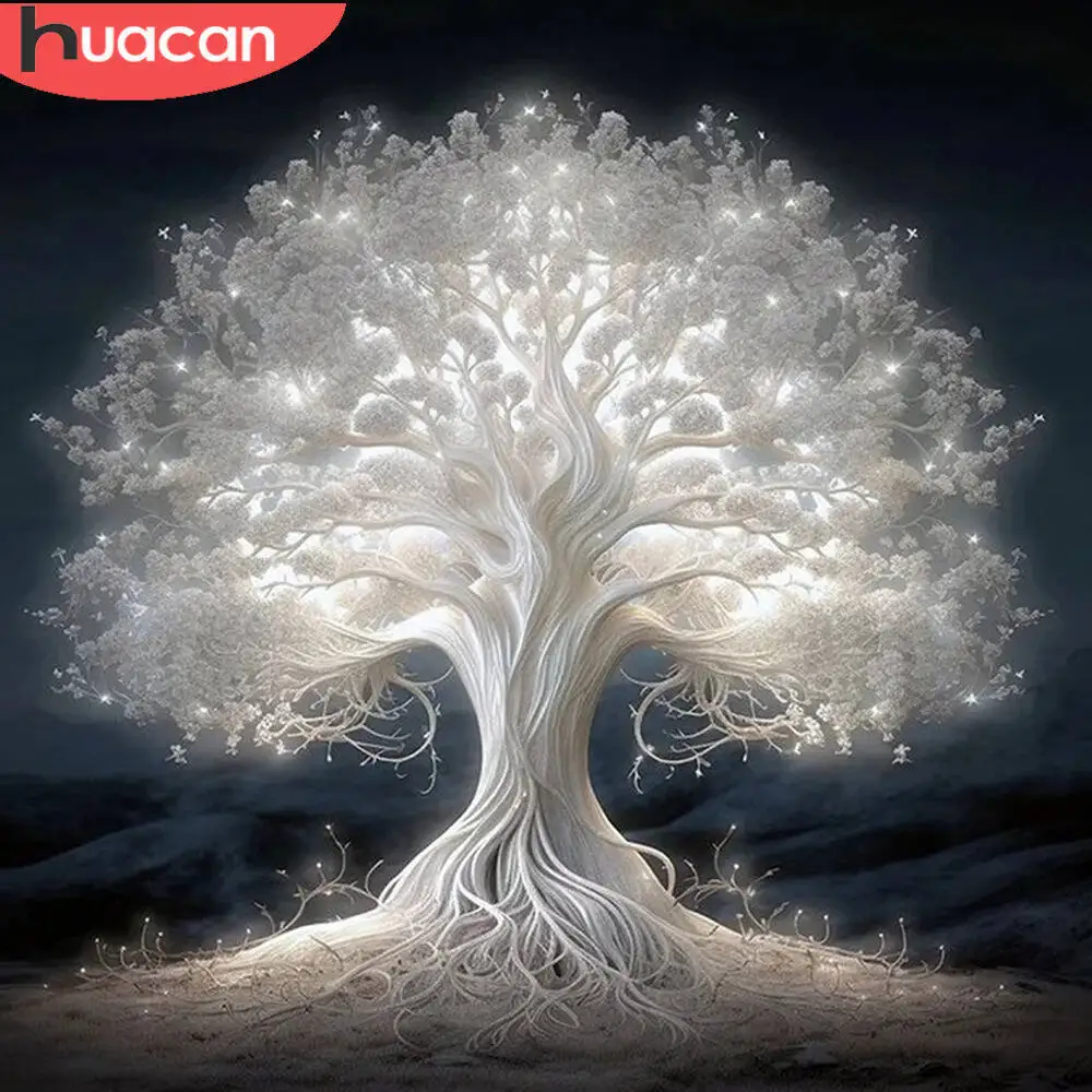 HUACAN Tree 5D DIY Diamond Paintings Landscape Complete Diamond Embroidery Handmade Square Round Diamond Mosaic Decor For Home