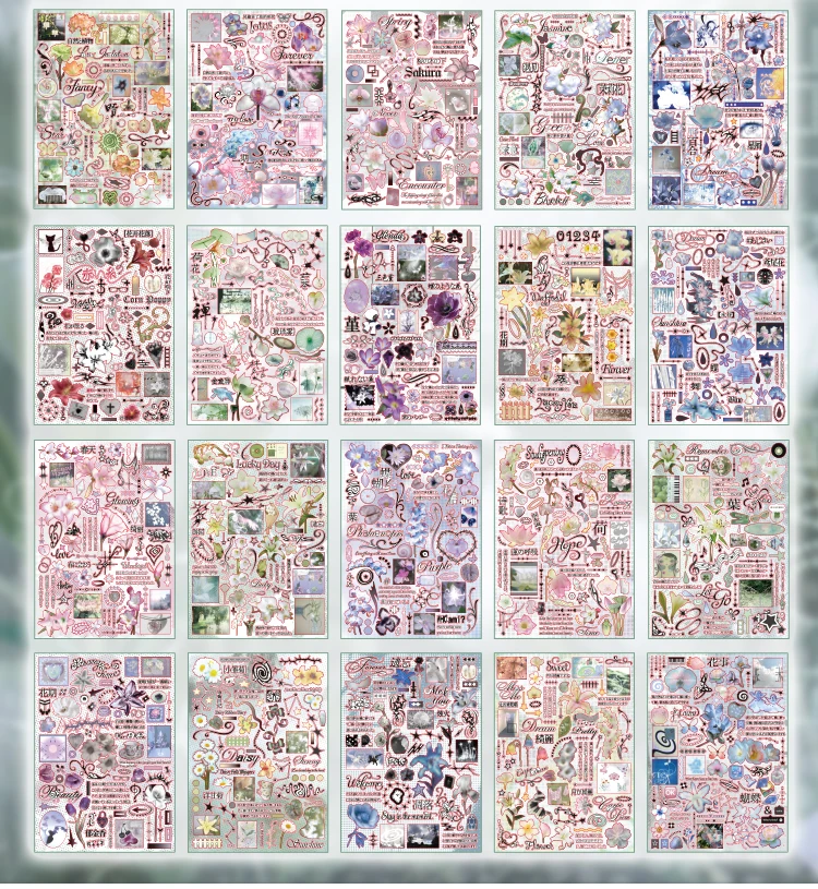 Kawaii INS Japanischer Showa-Stil Glitzerfolie Stanzsticker-Buch DIY Dekoration Scrapbook Tagebuch Schreibwaren Aufkleber – Detail 14