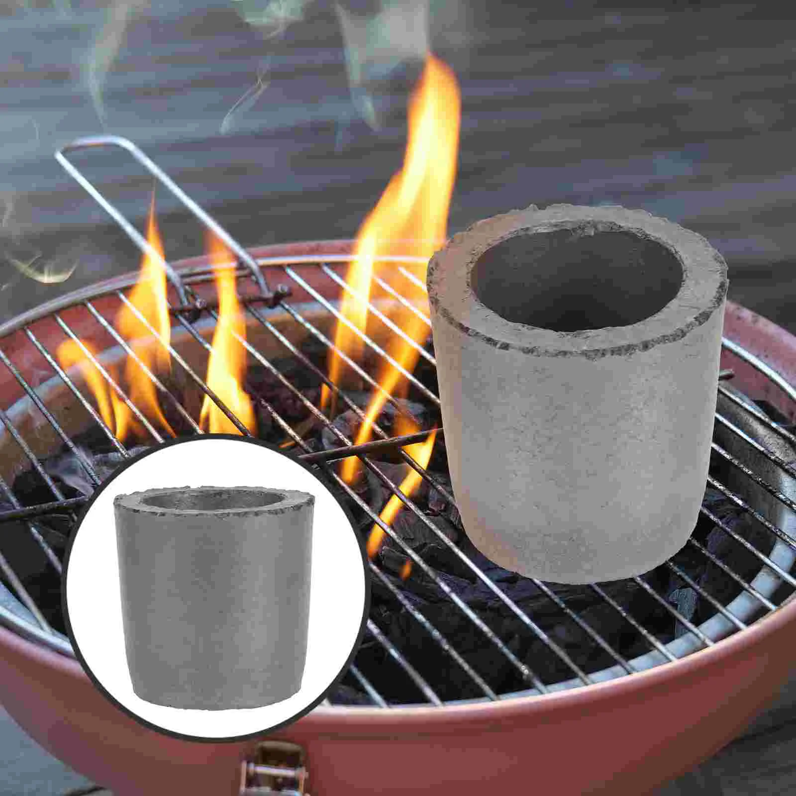 

Graphite Ingot Mold Silicon Carbide Crucible Round Casting Molds for Silver Melting Reusable High Temp Smelting Molds Round