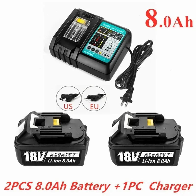 

Genuine 18V 8.0Ah Battery BL1860 18650 Rechargeable Lithium Ion battery for makita 18v battery 8Ah BL1850 BL1880 BL1860B LXT400