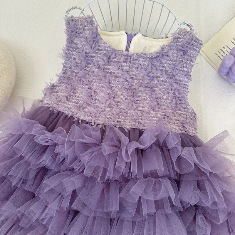 

2025Winter New Style Heavy Craft Thickened Puffy Tulle Dress Princess Dress