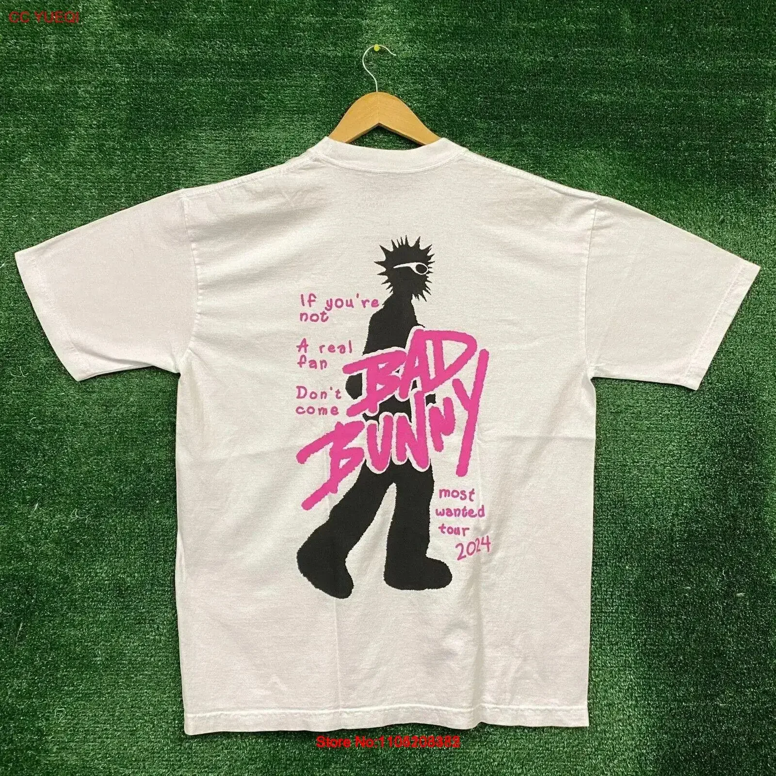 Camiseta The Most Wanted Tour Bad Bunny Nadie Sabe Lo Que Va A Pasar Mañana, ropa de calle grande vintage lavada y elegante, versátil