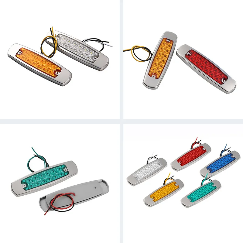12 LED Side Marker Light Universal Turck Side Lights Lamps Clearance Light for Truck Trailer Lorry Caravan Bus Van Boat 12V 24V