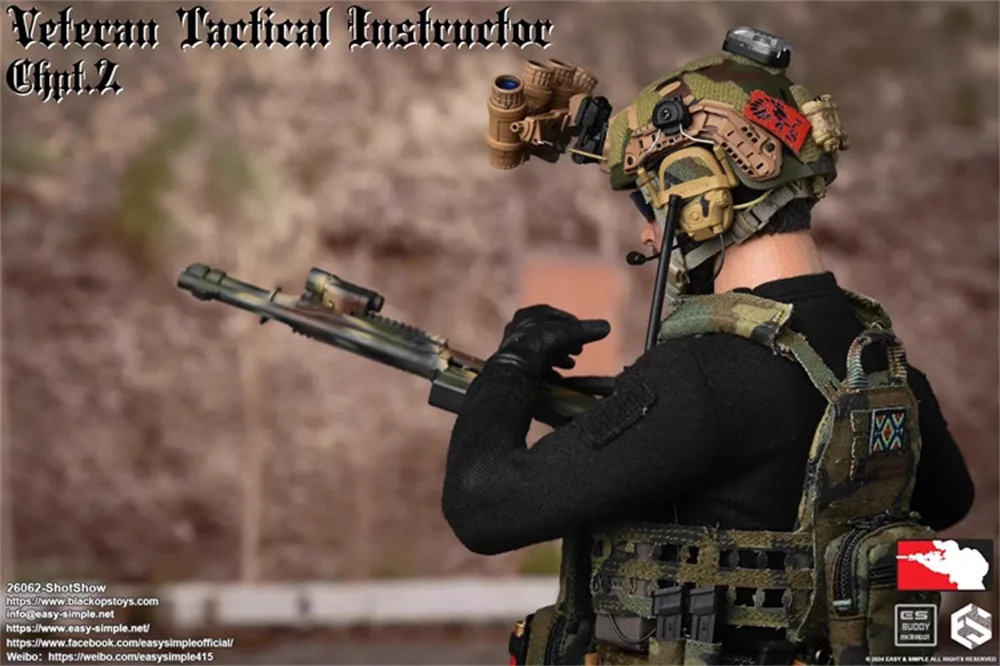 EASY&SIMPLE ES 26062 Male Man Veteran Tactical Instructor Action Figure Shotshow Model Gift For Fans Collectable 1/6