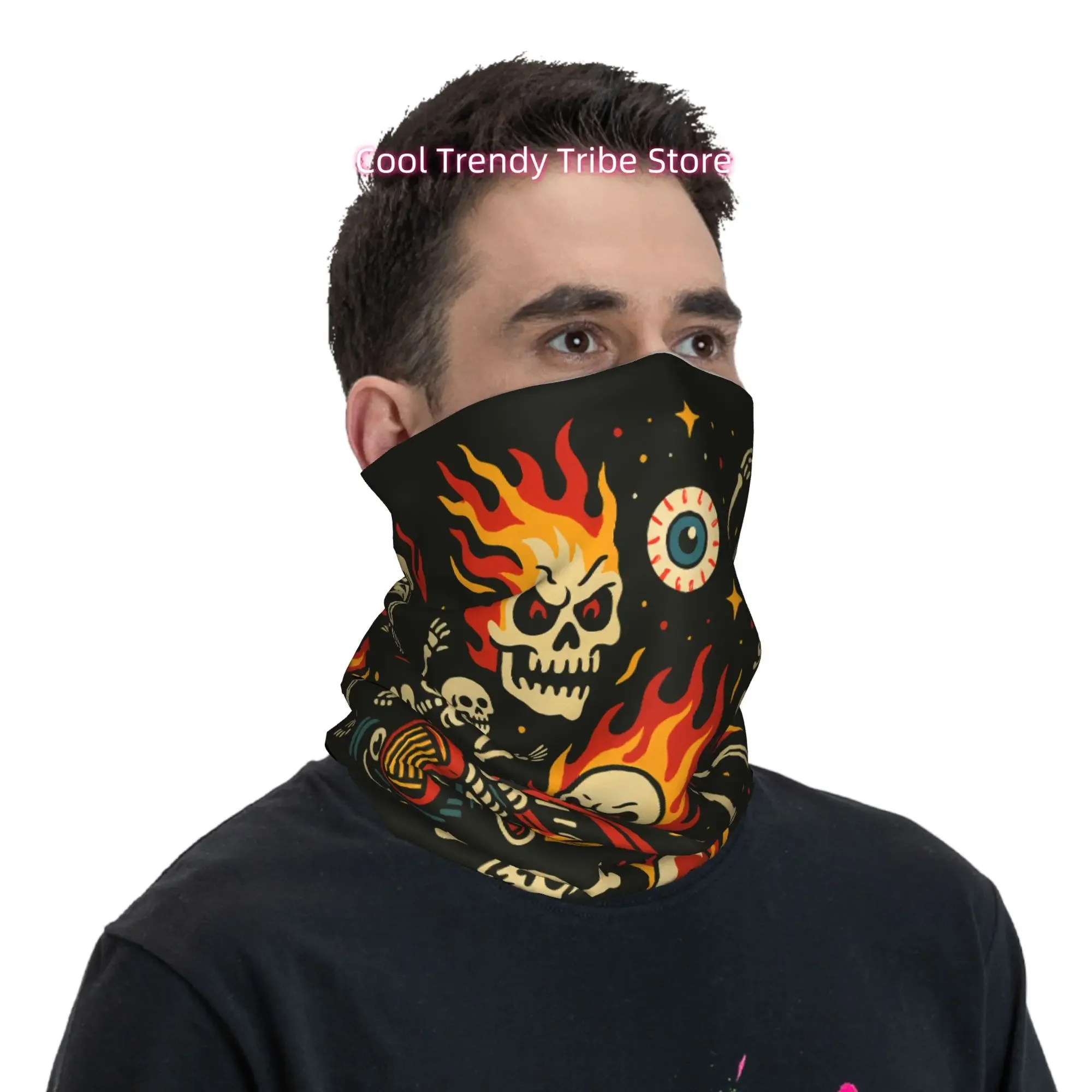 Flaming Skulls Hot Rod Vintage - đánh giá và giá Men'S Fashion Head Scarf
