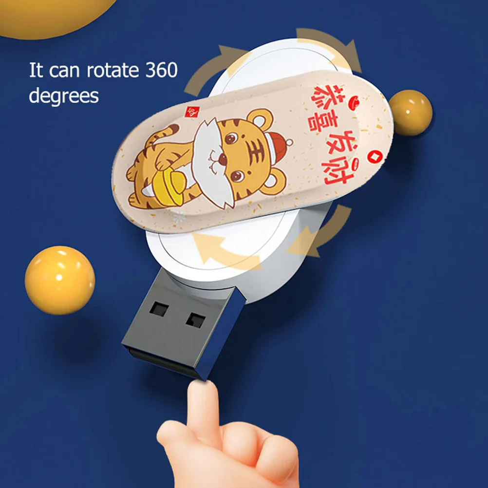 

64Gb Usb Flash Drive Portable Thumb Drive 360 Degree Rotation Cute Cartoon Pattern High Speed Memory Stick For Pc Laptop Office