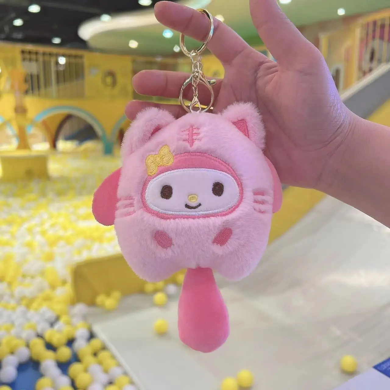 Sanrio Plush Toys Anime Kawali Kuromi Hello Kitty My Melody Cinnamoroll Plushie Keychain Stuffed Doll for Kids Decoration Gift