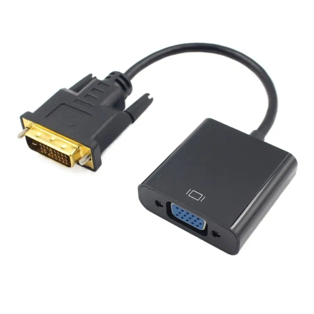 DVI To VGA with Chip DVI To VGA High-definition To Analog Conversion Cable 24+1 DVI To VGA Adapter Cable