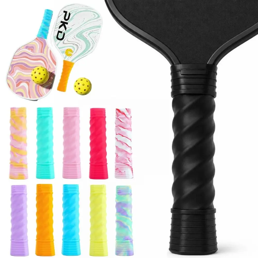 Silicone Pickleball Paddle Grip Cover Non-Slip Replacement Racket Handle Sleeve Sweat Absorbing Reusable Pickleball Grip Sleeve