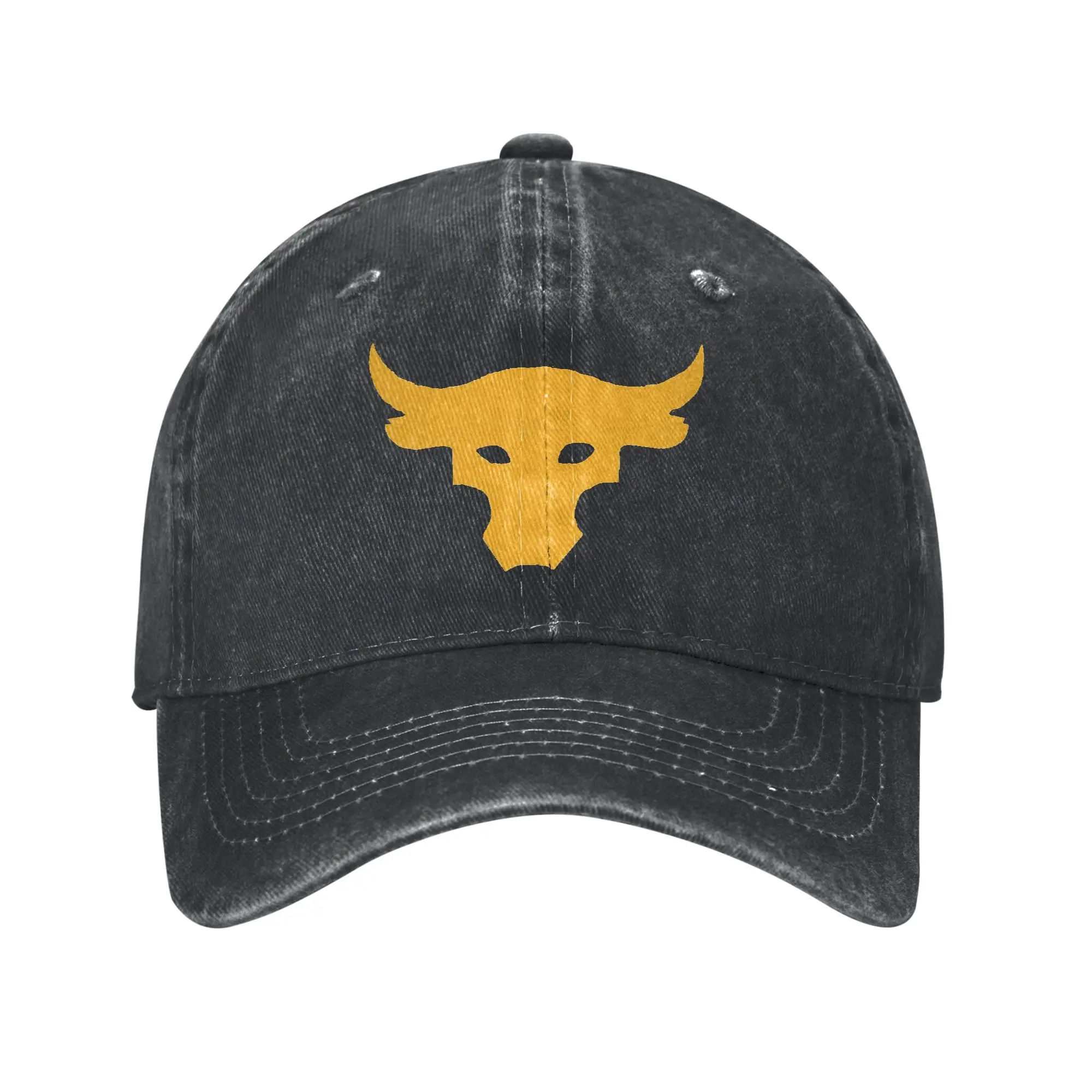 Custom Classic Dwayne Rock Roll Bull Baseball Cap for Men Women Adjustable Johnson Dad Hat Performance