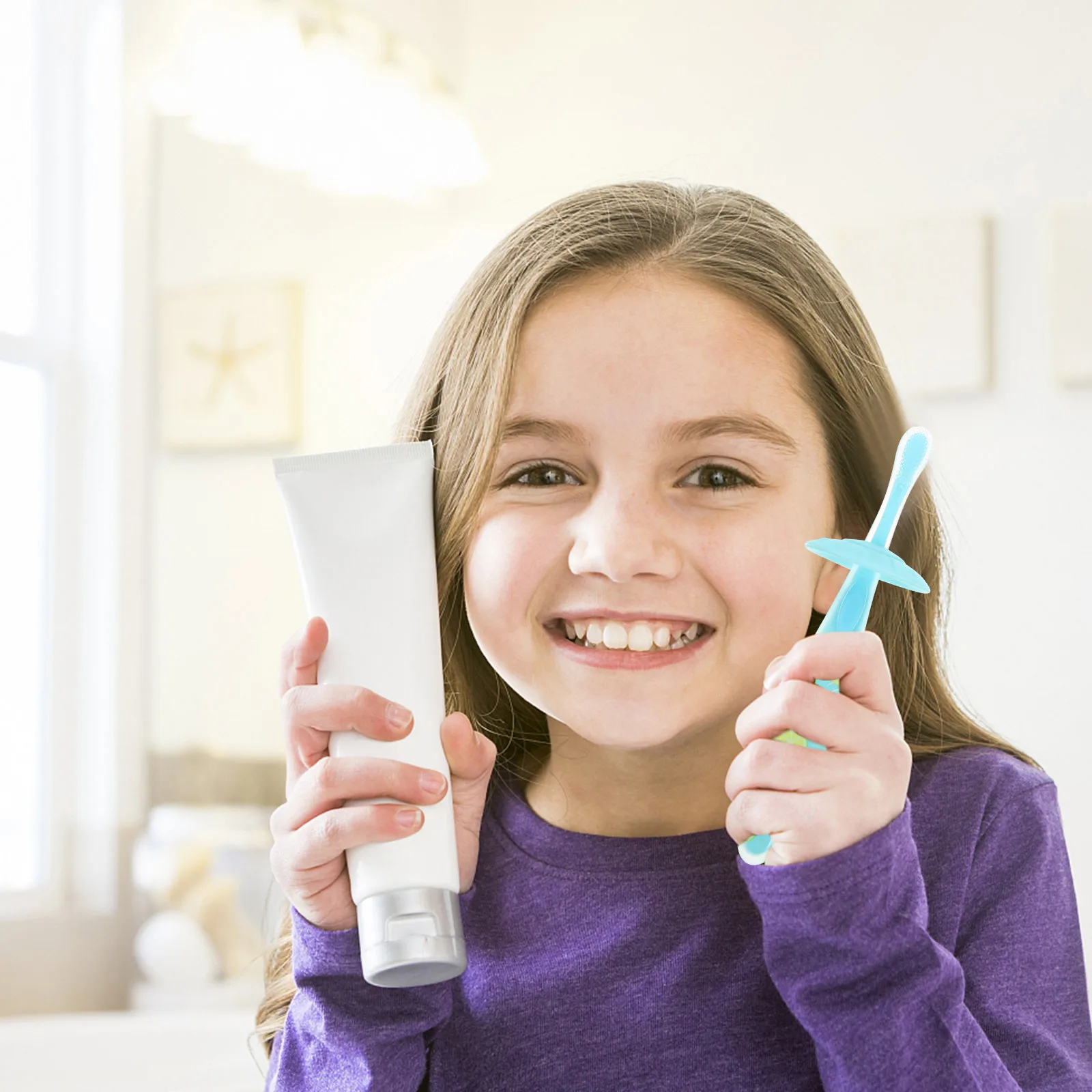 

U Shaped Toothbrush Head Kids Non Slip Manual Baby Cleaner Children Teeth Brush Food Grade Silicone PC Ergonomic Design Tongue