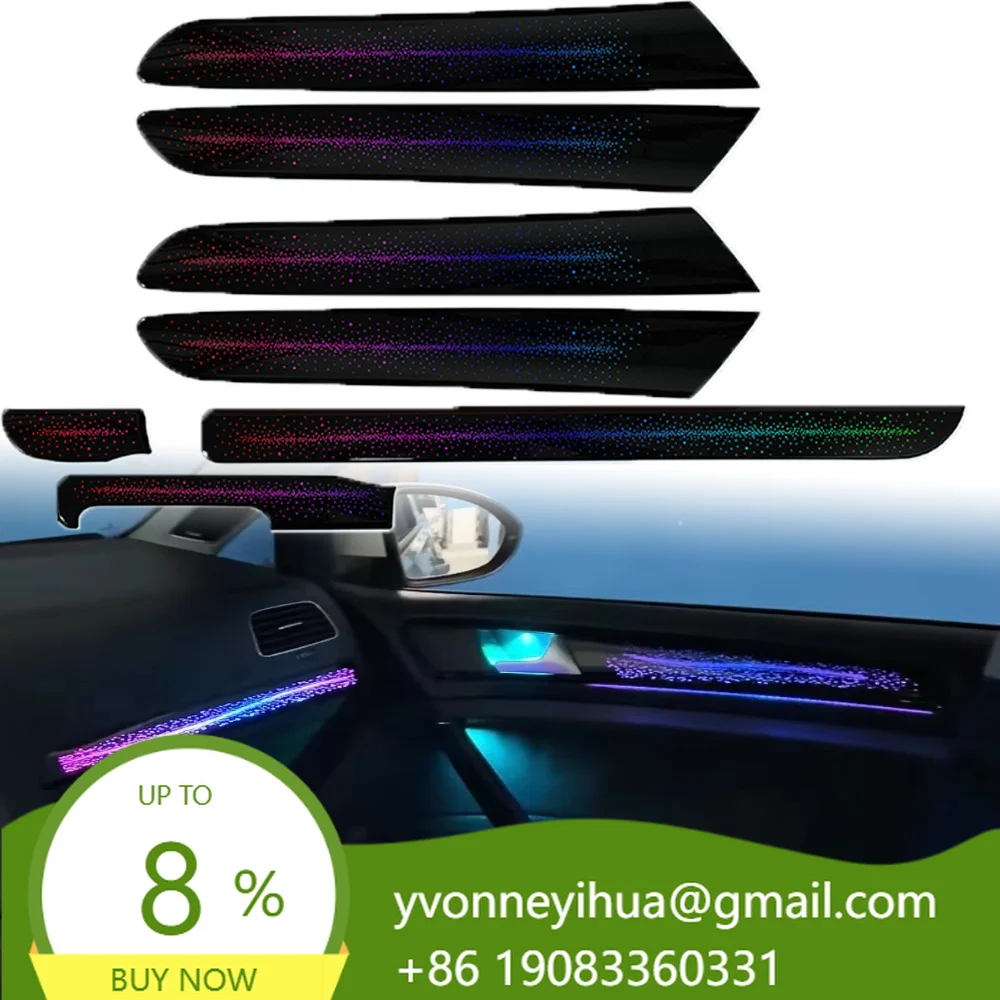 Autowellus Starry Glow LED Kit VW Golf 6 Original Steering Wheel Button Rearview Mirror Knob Control Dashboard Door Atmosphere