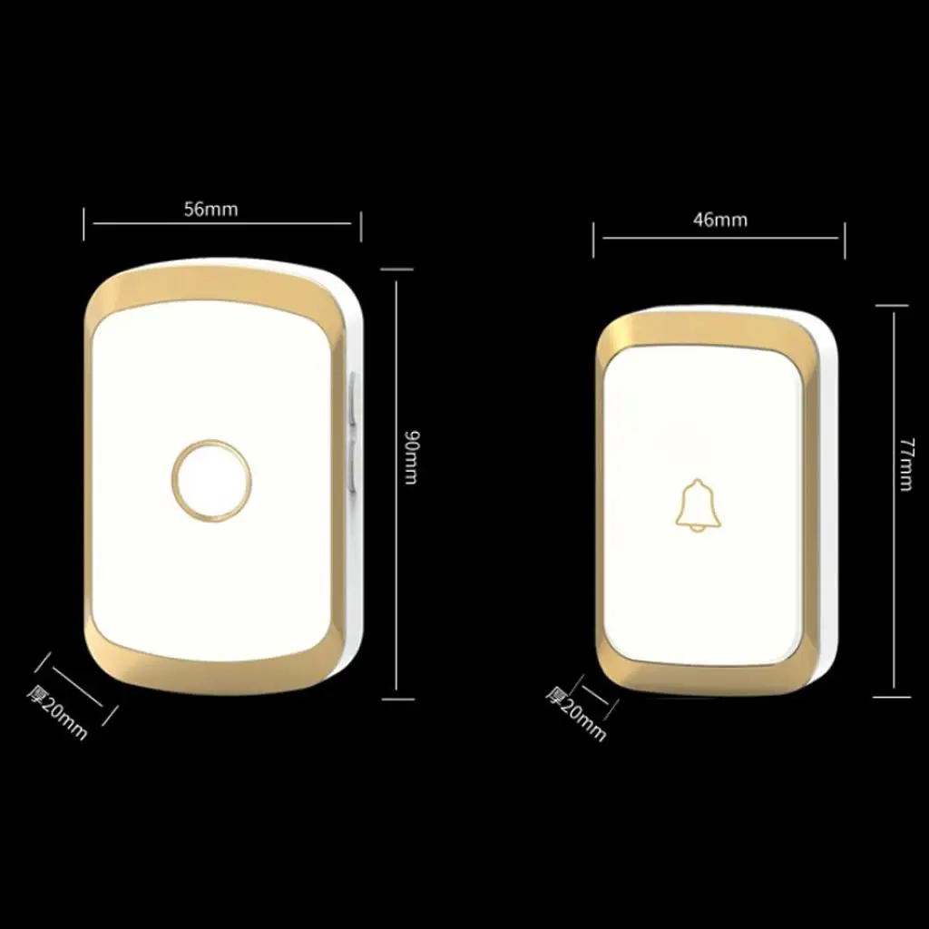 Campanello senza fili a batteria campanello per porta Plug-in Wireless, 36 melodie 4 es