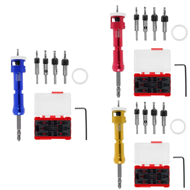 

A81M New Woodworking Counterbore Drill Step Drill Wood Self-Tapping Screw Punch Holes Drill Bit Installation Tool