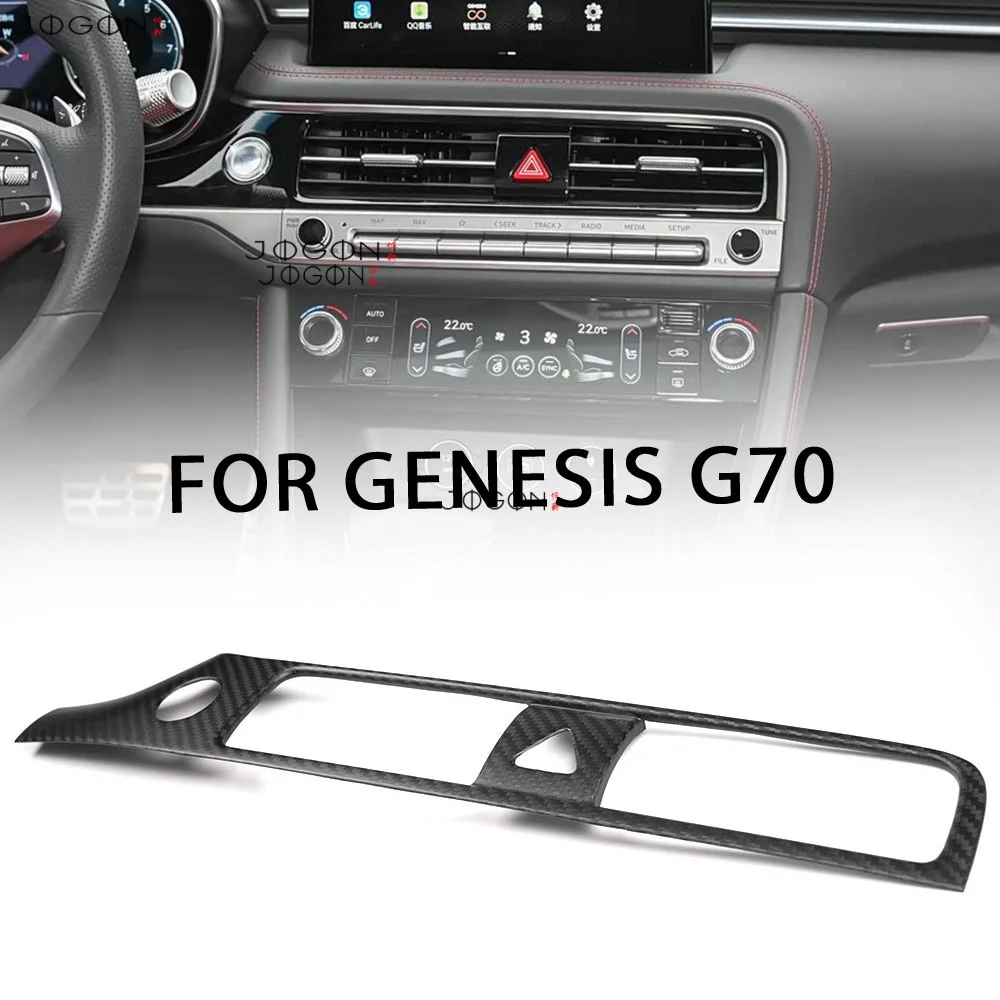 

Для Genesis G70 2023 + автомобильная центральная решетка вентилятора, рамка для выпуска воздуха переменного тока, крышка сухого углеродного волокна, аксессуары для интерьера, матовые детали