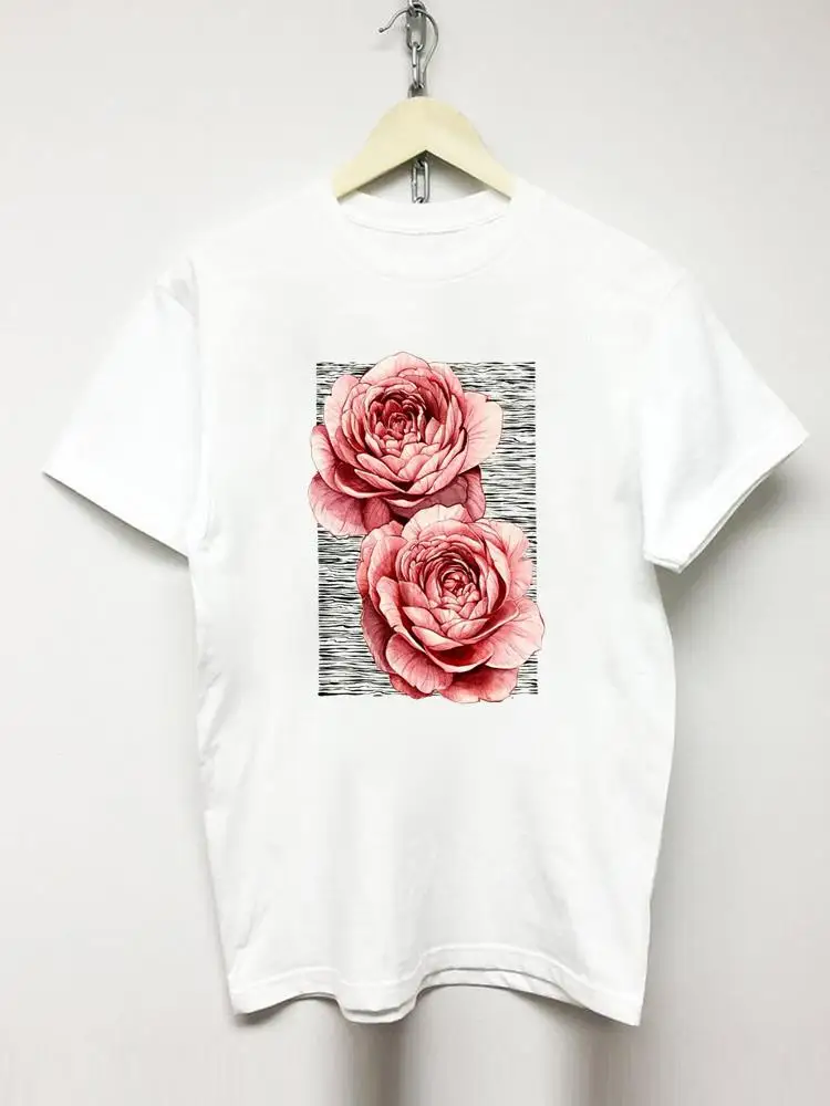 

Модная летняя одежда, футболка с круглым вырезом, футболка с принтом, акварельный цветочный тренд, женская одежда с коротким рукавом, футболка с графическим рисунком