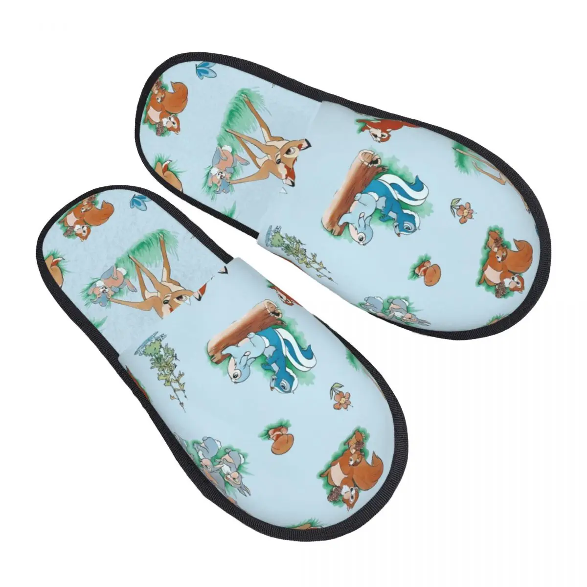 

Изготовленные на заказ домашние тапочки из мягкой пены с эффектом памяти Bambi, женские удобные теплые нескользящие тапочки с рисунком оленя