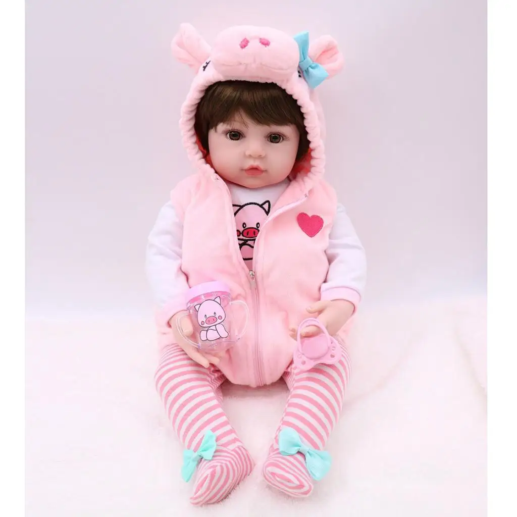 Realistische herboren pasgeboren poppen Zachte siliconen levensechte babypop voor kinderen Slaapgezel Speelgoed