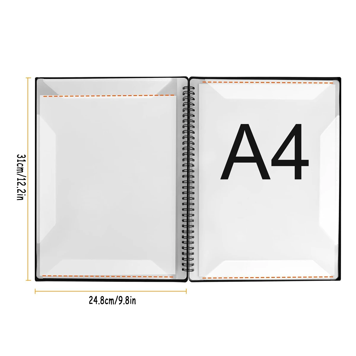 Sheet Music Binder, 60 Pages Sheet Music Binder, Fits 8.5 x 11.5 Inch Letter Size/A4, Music Storage Folder