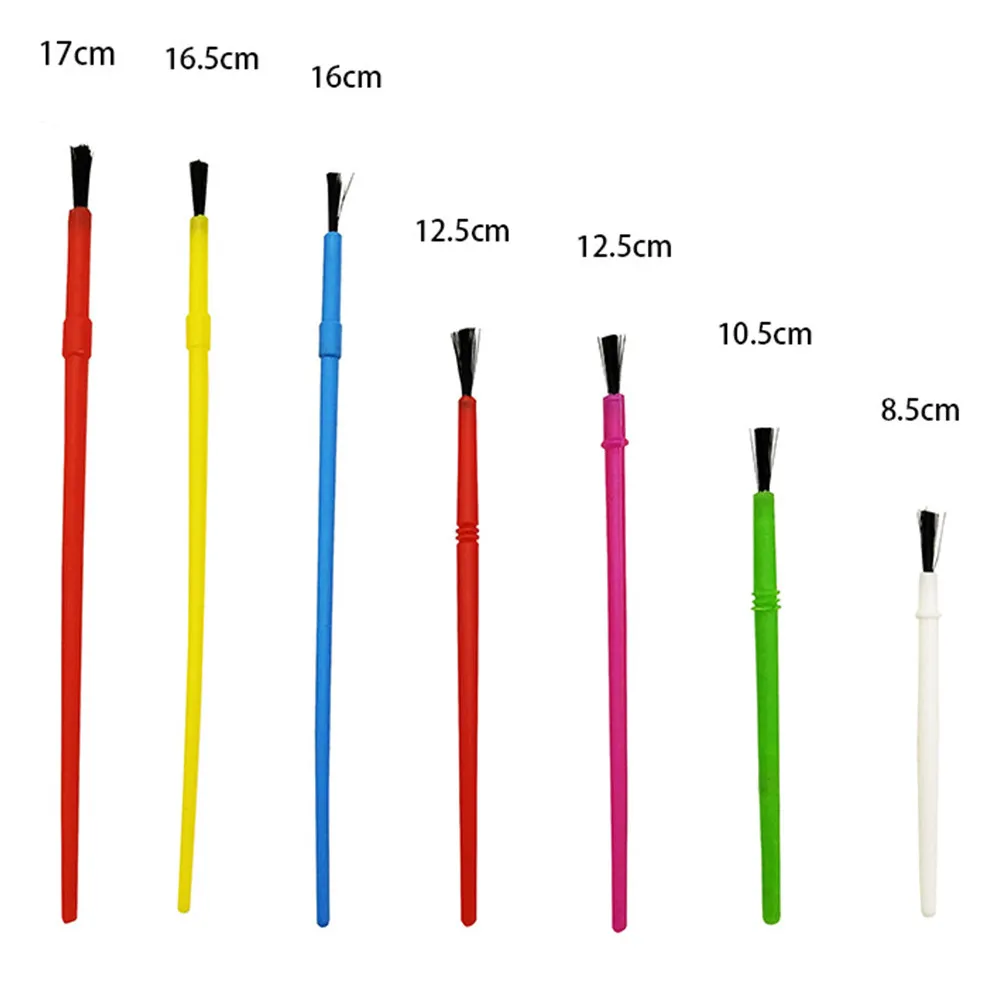 

100Pcs DIY Plastic Paint Brushes Detail Set for Acrylic Watercolor Gouache Oil Painting Drawing Miniature Portable