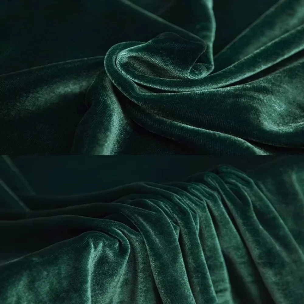 

Solid Color Natural Mulberry Silk Velvet Fabric for Spring Autumn Evening Dress Suit Dress Appareldiy Sewing By The Meter Cloth